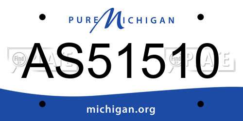 AS51510 Michigan License Plate