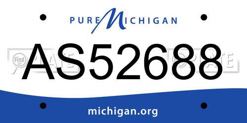 AS52688 Michigan License Plate