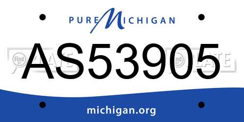 AS53905 Michigan License Plate