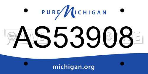 AS53908 Michigan License Plate