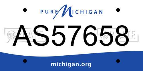AS57658 Michigan License Plate