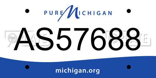 AS57688 Michigan License Plate
