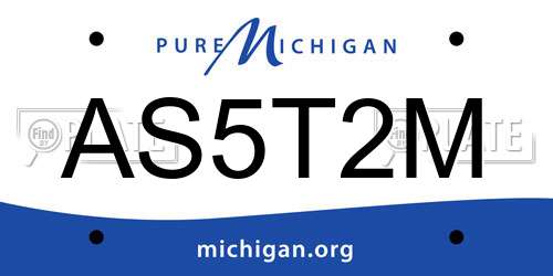 AS5T2M Michigan License Plate
