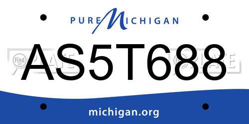 AS5T688 Michigan License Plate