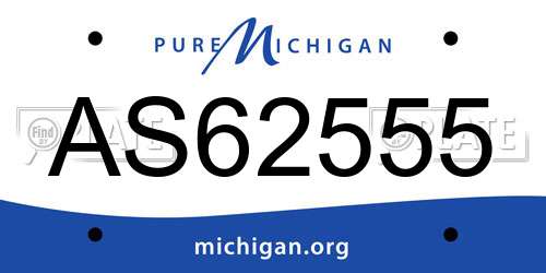 AS62555 Michigan License Plate
