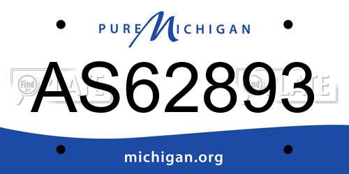 AS62893 Michigan License Plate