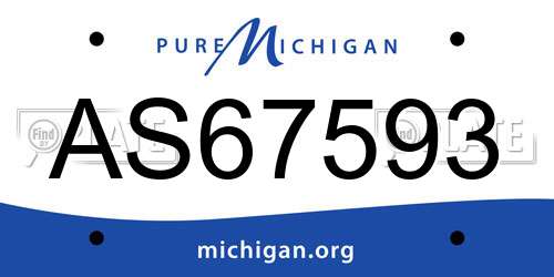 AS67593 Michigan License Plate