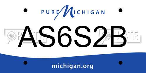 AS6S2B Michigan License Plate