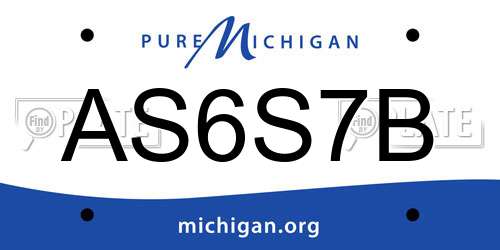 AS6S7B Michigan License Plate