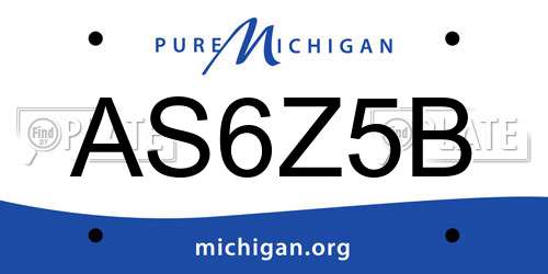 AS6Z5B Michigan License Plate