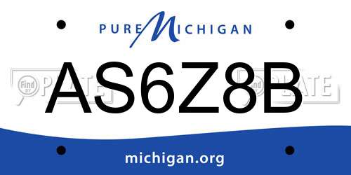 AS6Z8B Michigan License Plate