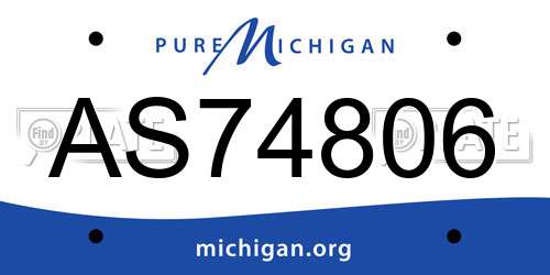AS74806 Michigan License Plate