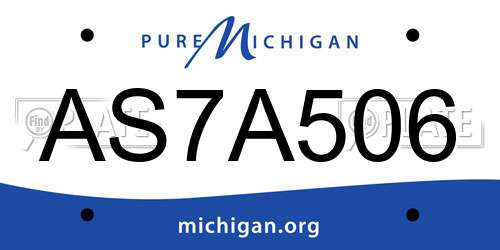 AS7A506 Michigan License Plate