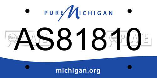 AS81810 Michigan License Plate