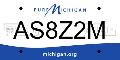AS8Z2M Michigan License Plate