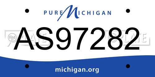 AS97282 Michigan License Plate
