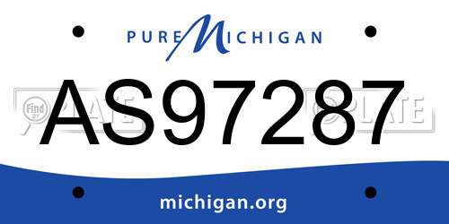 AS97287 Michigan License Plate