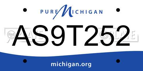 AS9T252 Michigan License Plate