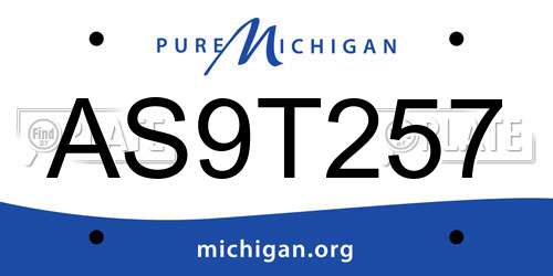 AS9T257 Michigan License Plate