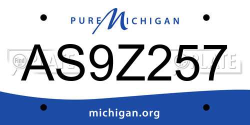 AS9Z257 Michigan License Plate