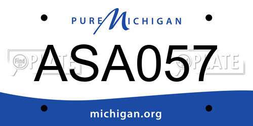 ASA057 Michigan License Plate