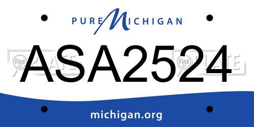 ASA2524 Michigan License Plate