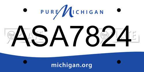 ASA7824 Michigan License Plate