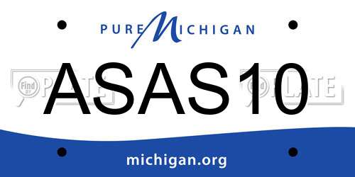 ASAS10 Michigan License Plate