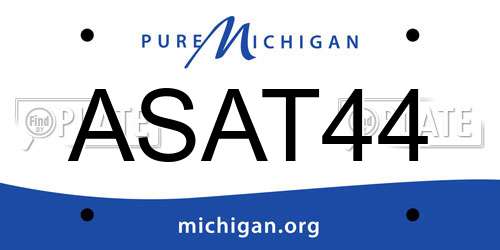 ASAT44 Michigan License Plate