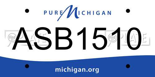 ASB1510 Michigan License Plate