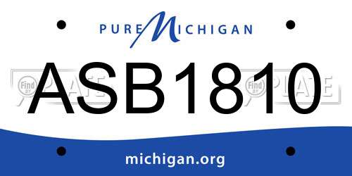 ASB1810 Michigan License Plate