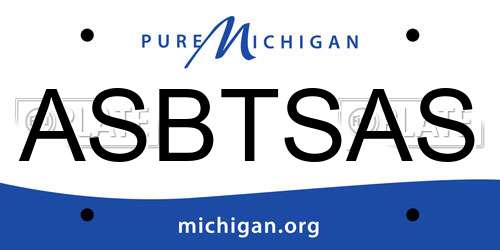 ASBTSAS Michigan License Plate