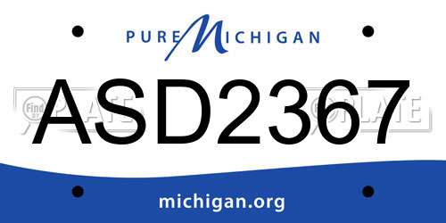 ASD2367 Michigan License Plate