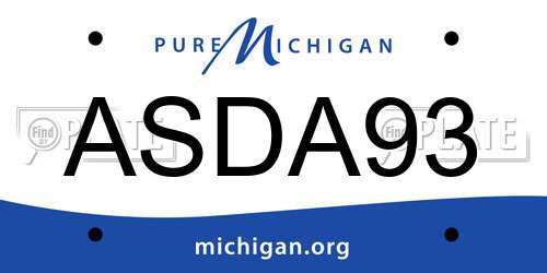 ASDA93 Michigan License Plate