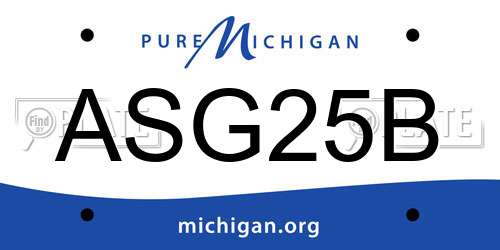 ASG25B Michigan License Plate