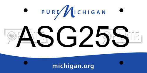 ASG25S Michigan License Plate