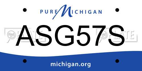 ASG57S Michigan License Plate