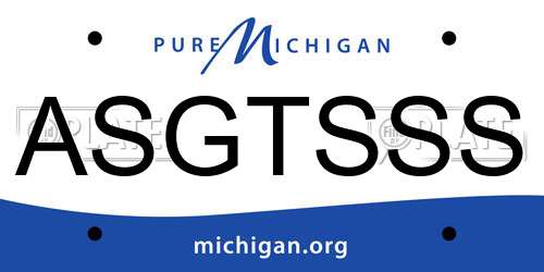 ASGTSSS Michigan License Plate