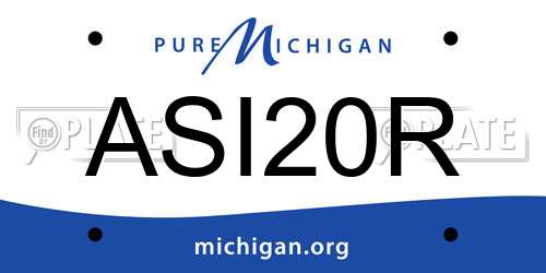 ASI20R Michigan License Plate