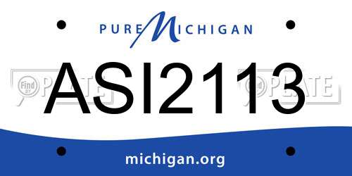 ASI2113 Michigan License Plate