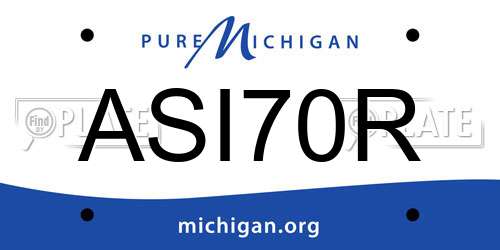 ASI70R Michigan License Plate