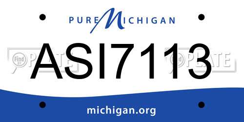 ASI7113 Michigan License Plate
