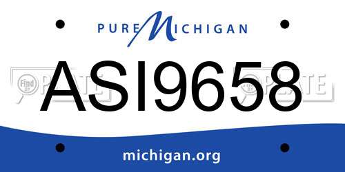 ASI9658 Michigan License Plate