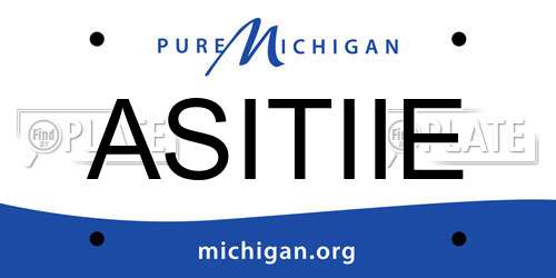 ASITIIE Michigan License Plate