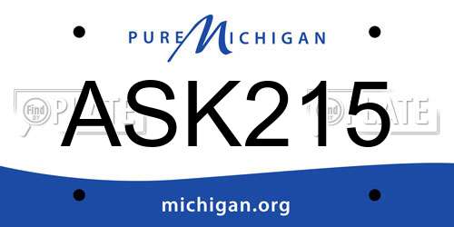 ASK215 Michigan License Plate