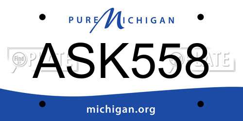 ASK558 Michigan License Plate