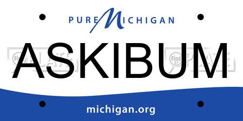 ASKIBUM Michigan License Plate