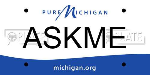 ASKME Michigan License Plate