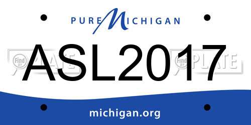 ASL2017 Michigan License Plate