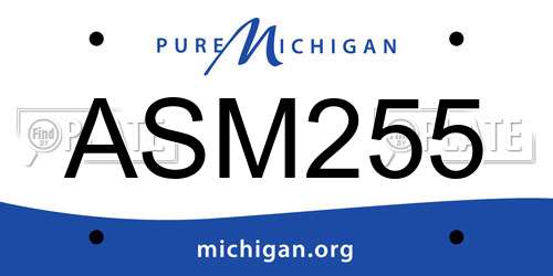 ASM255 Michigan License Plate